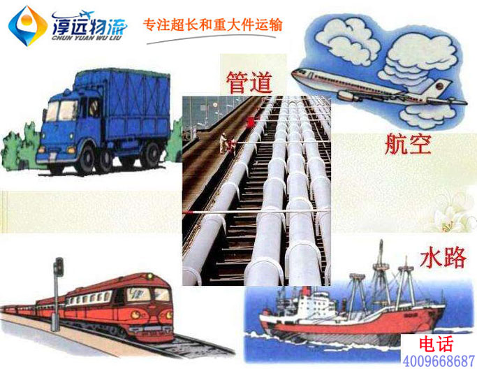 大件貨物運(yùn)輸方式：公路運(yùn)輸、鐵路運(yùn)輸、水路運(yùn)輸、空運(yùn)